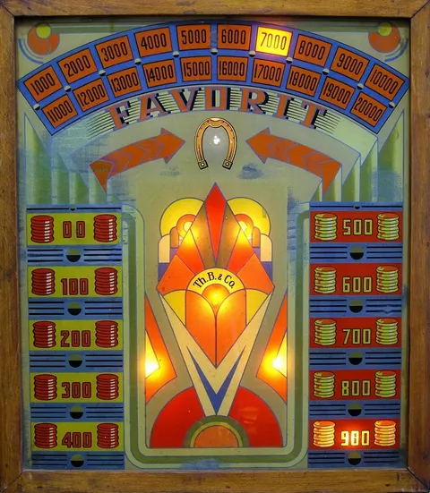 Favorit, Backglas