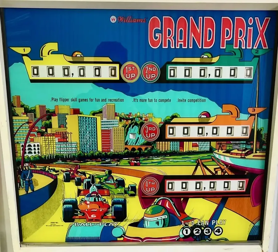 Grand Prix, Backglas