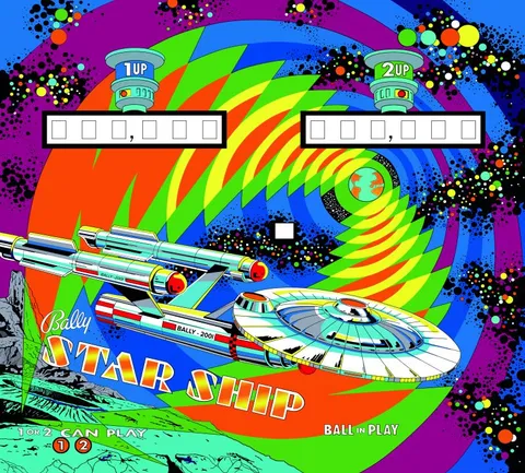Star Ship, Backglas